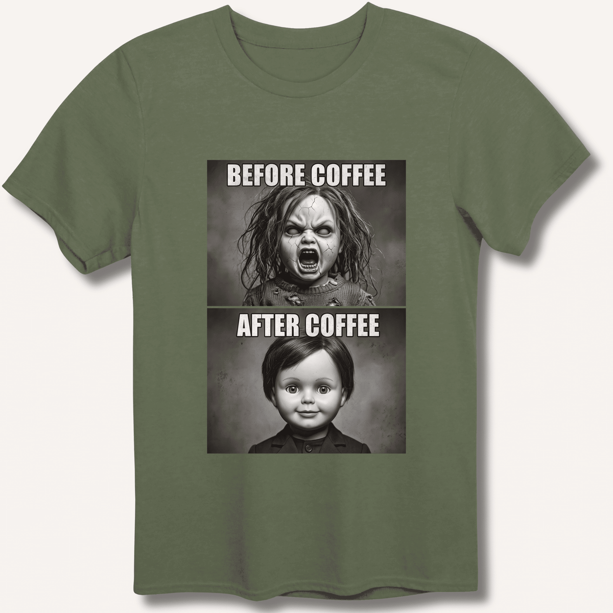 Before Coffee & After Coffee T-Shirt Gift For Bourbon Drinker