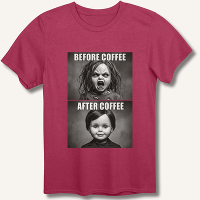 Before Coffee & After Coffee T-Shirt Gift For Bourbon Drinker