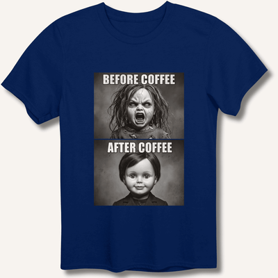 Before Coffee & After Coffee T-Shirt Gift For Bourbon Drinker