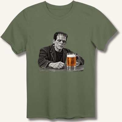 Frankenstein at the Bar T-Shirt Gift For Bourbon Drinker