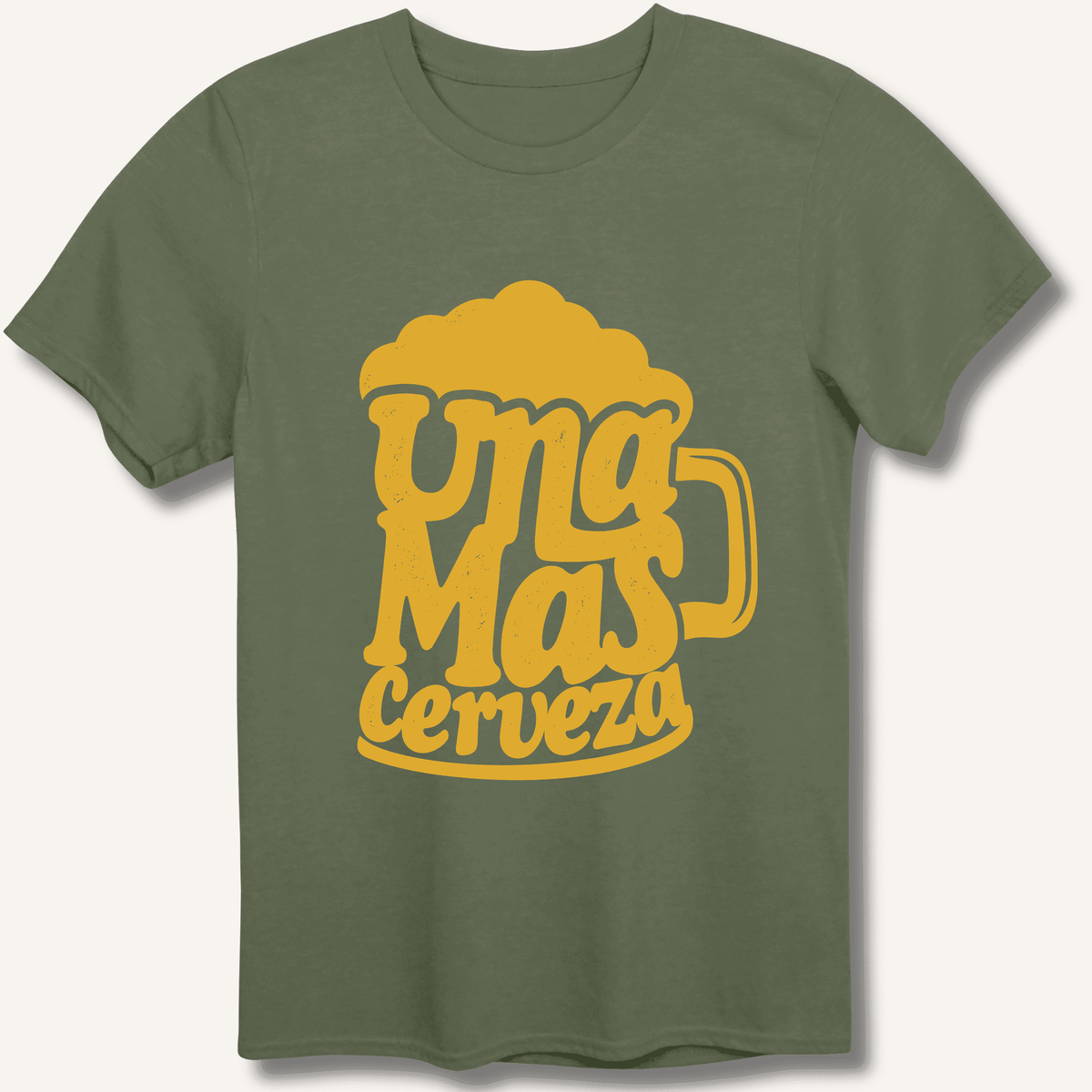 Una Mas Cerveza T-Shirt Gift For Bourbon Drinker