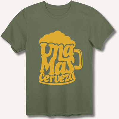 Una Mas Cerveza T-Shirt Gift For Bourbon Drinker