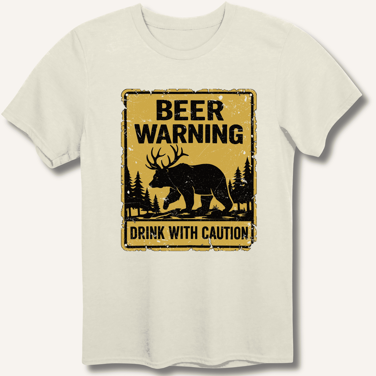 Beer Warning T-Shirt Gift For Bourbon Drinker