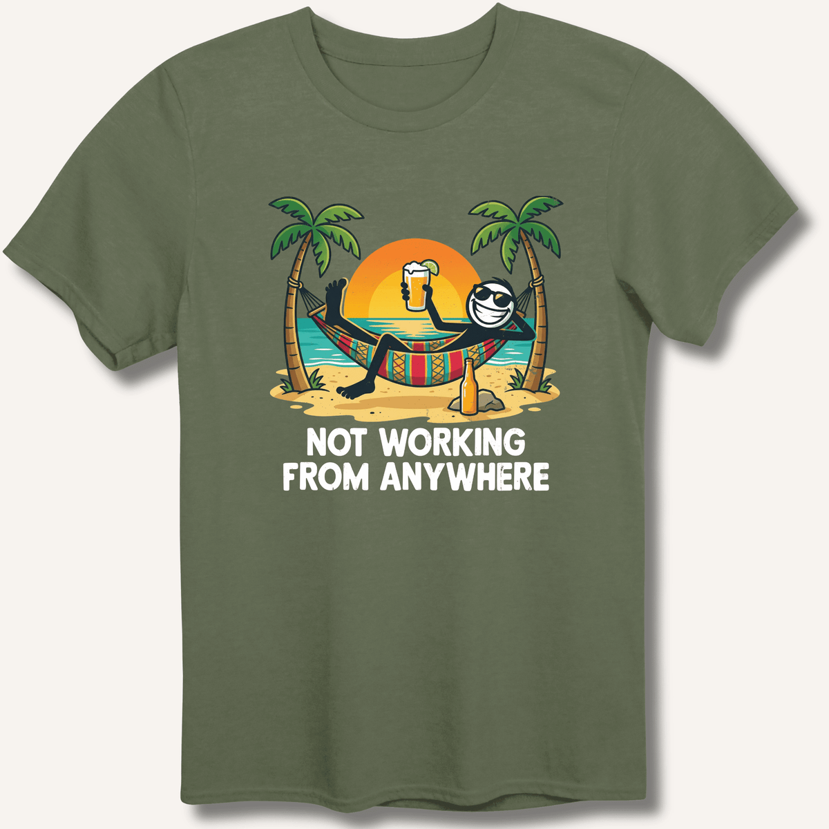 Not Working From Anywhere T-Shirt Gift For Bourbon Drinker
