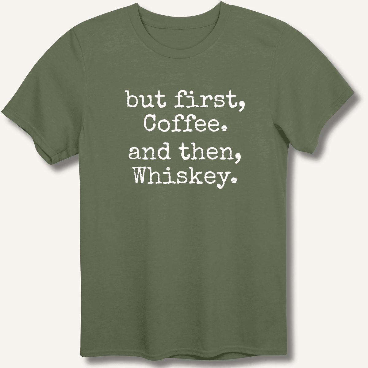 But First, Coffee. And Then, Whiskey. T-Shirt Gift For Bourbon Drinker