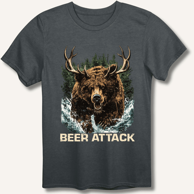 Beer Attack T-Shirt Gift For Bourbon Drinker