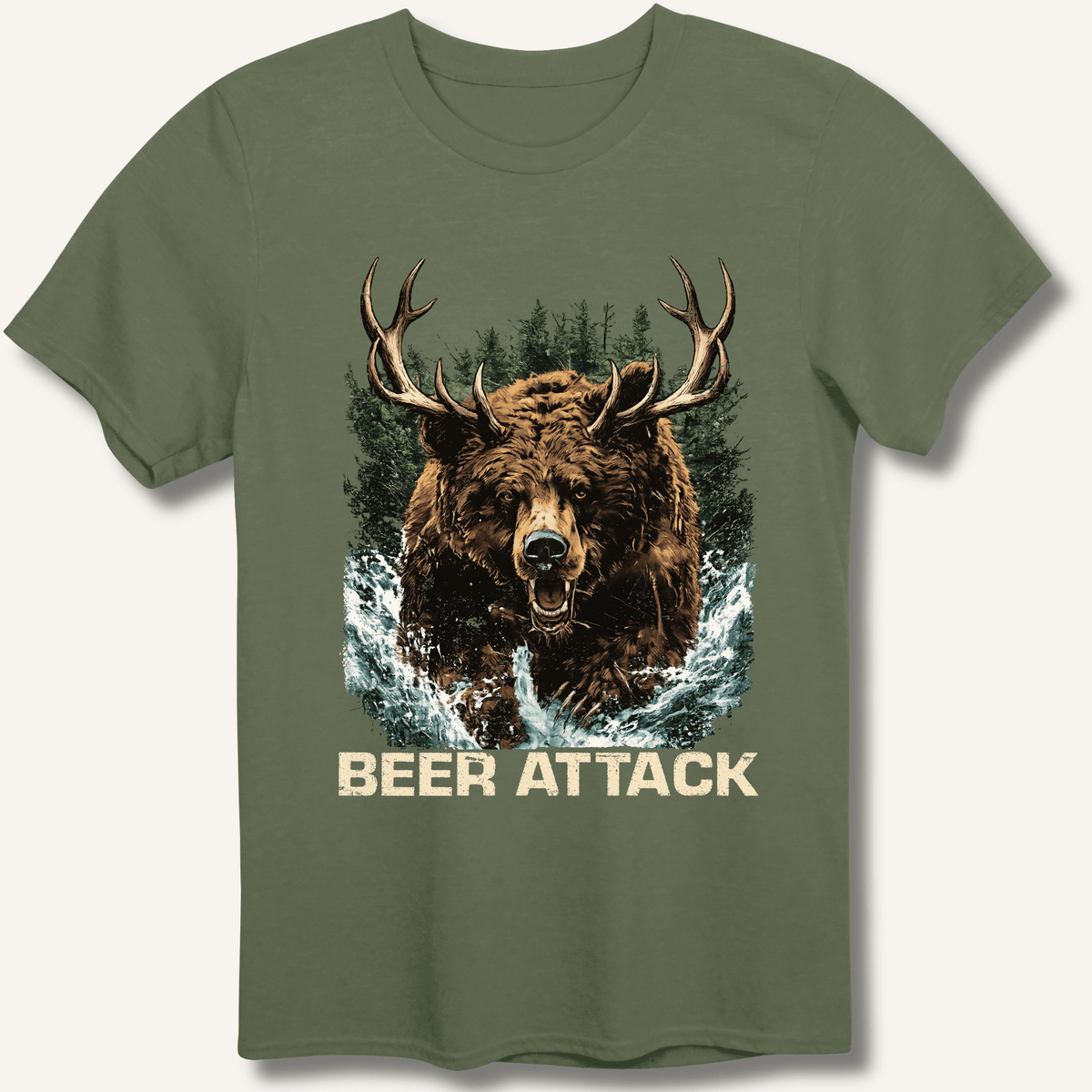 Beer Attack T-Shirt Gift For Bourbon Drinker
