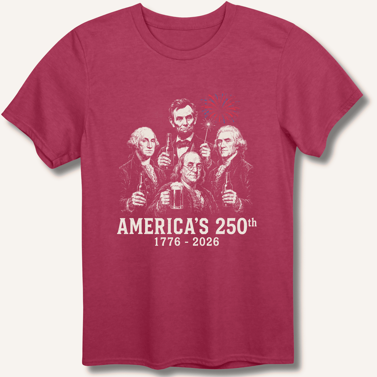 Founding Fathers 250th Beer T-Shirt Gift For Bourbon Drinker