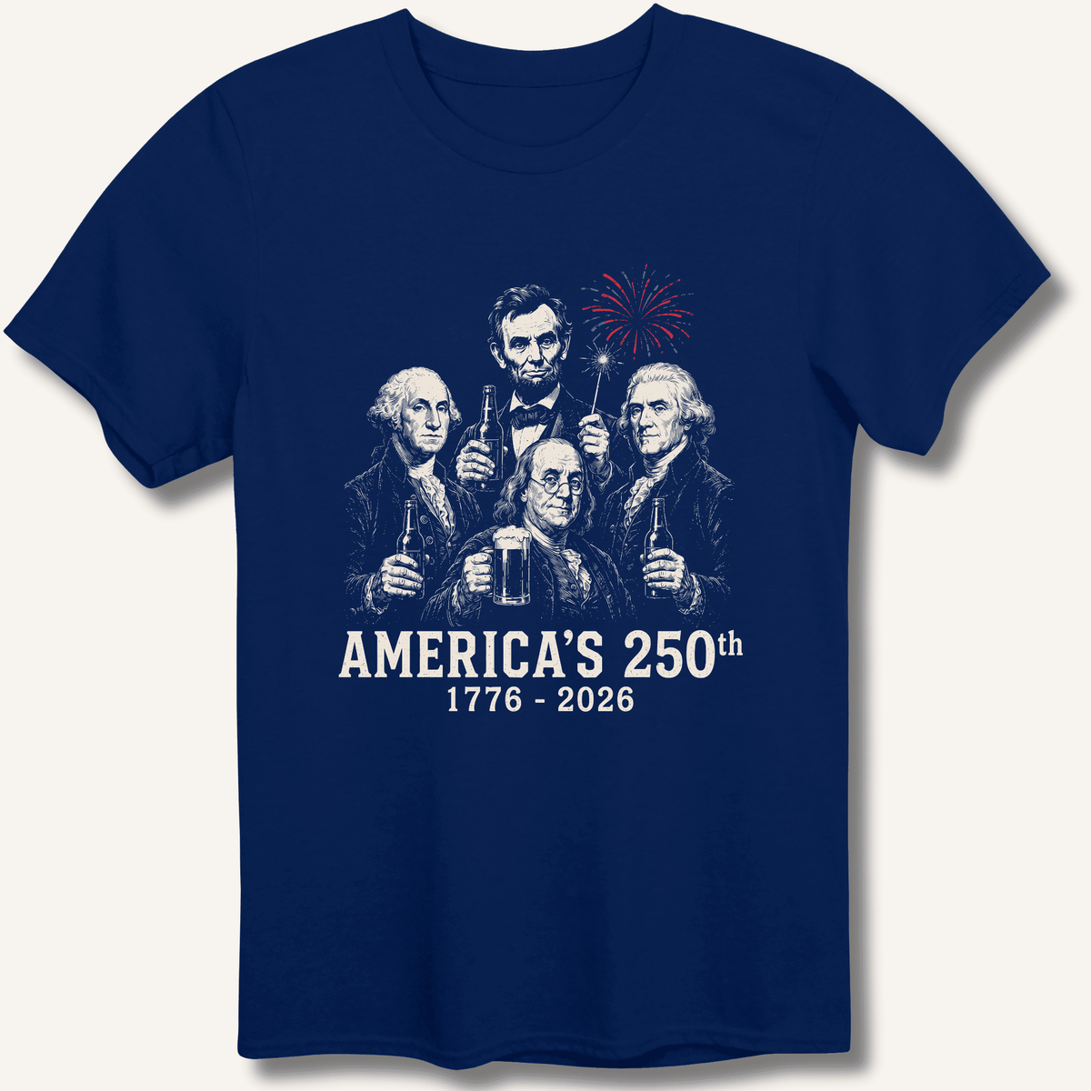 Founding Fathers 250th Beer T-Shirt Gift For Bourbon Drinker