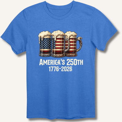American Flag Beer Mugs 250th T-Shirt Gift For Bourbon Drinker