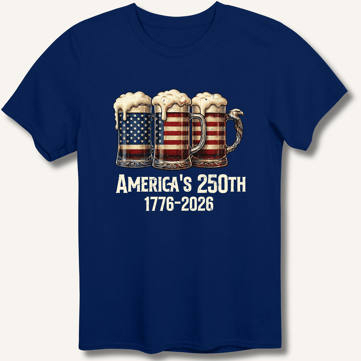 American Flag Beer Mugs 250th T-Shirt Gift For Bourbon Drinker