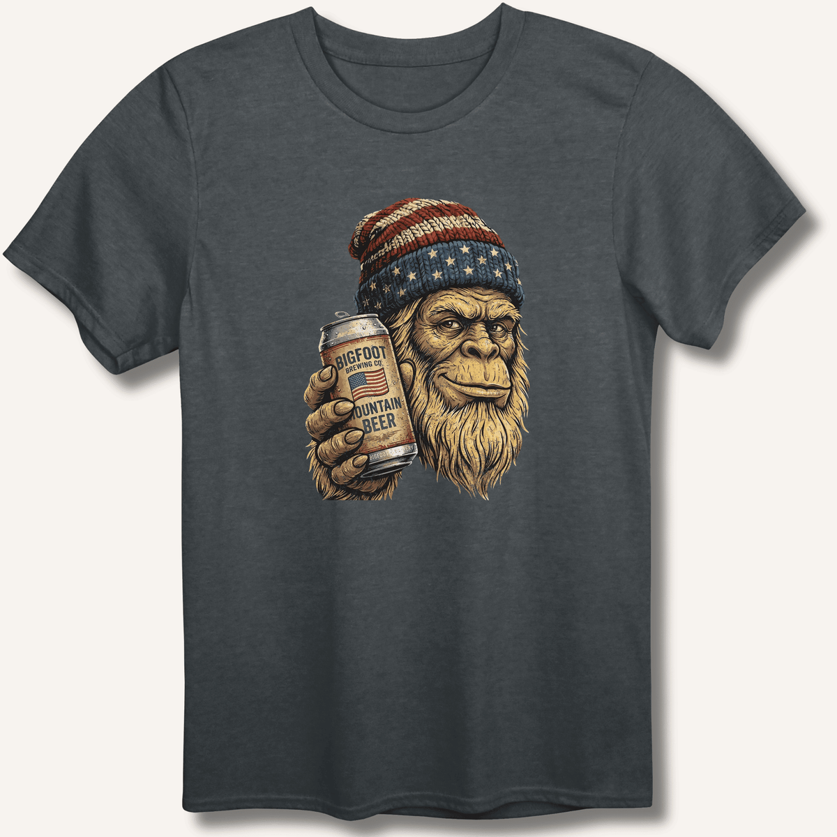 Bigfoot Mountain Beer T-Shirt Gift For Bourbon Drinker