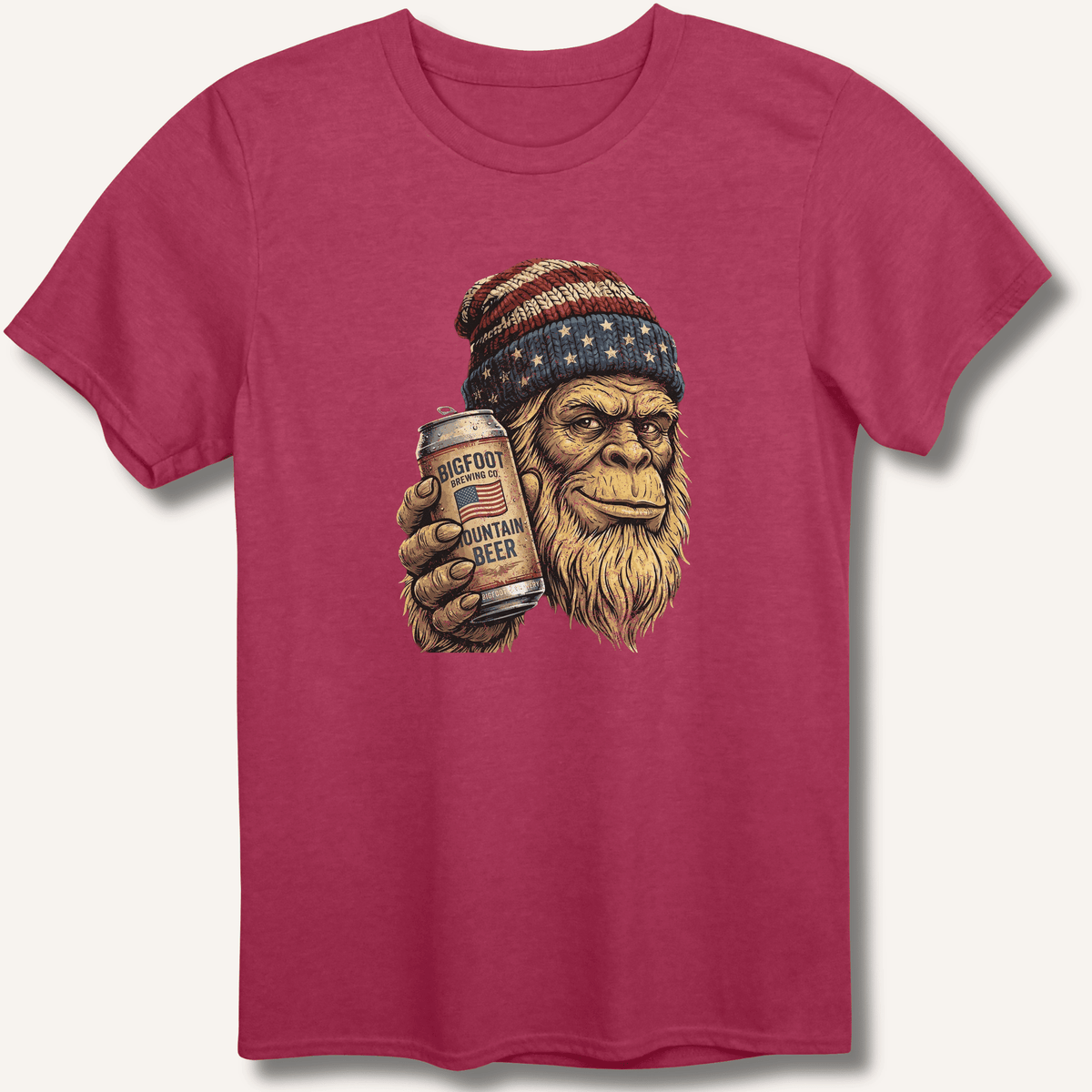 Bigfoot Mountain Beer T-Shirt Gift For Bourbon Drinker