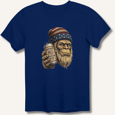 Bigfoot Mountain Beer T-Shirt Gift For Bourbon Drinker