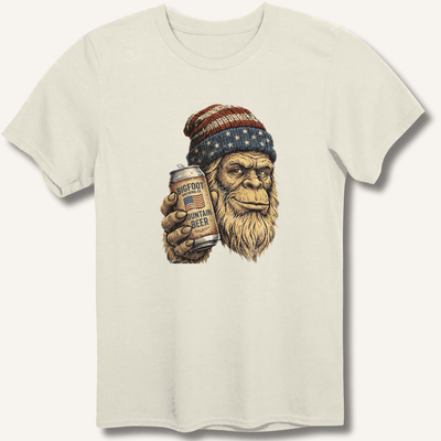 Bigfoot Mountain Beer T-Shirt Gift For Bourbon Drinker