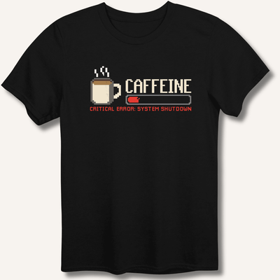 Caffeine Critical Error T-Shirt Gift For Bourbon Drinker