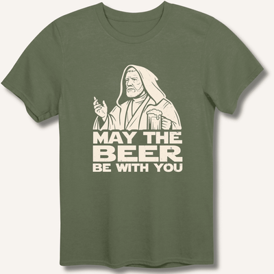 May the Beer Be With You T-Shirt Gift For Bourbon Drinker