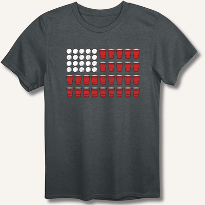 Red Cup Flag T-Shirt Gift For Bourbon Drinker