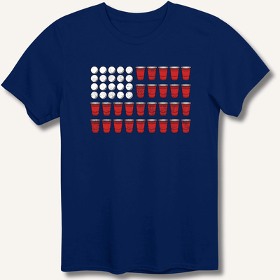 Red Cup Flag T-Shirt Gift For Bourbon Drinker