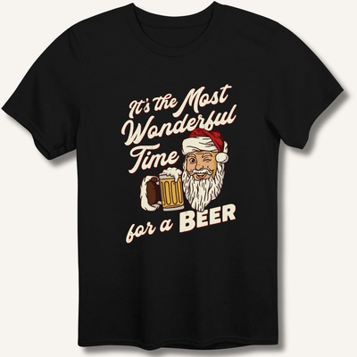 It's the Most Wonderful Time for a Beer T-Shirt Gift For Bourbon Drinker