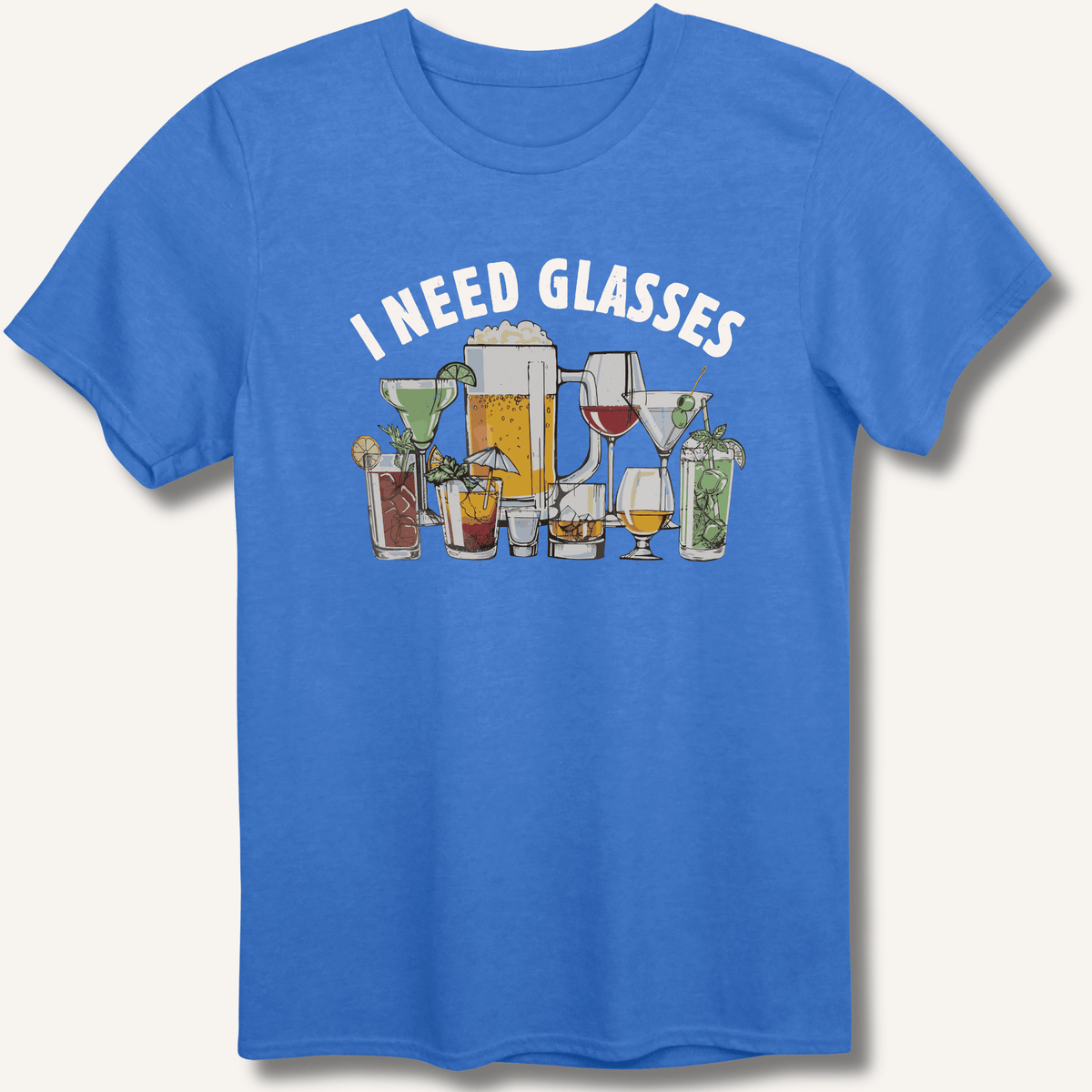 I Need Glasses T-Shirt Gift For Bourbon Drinker