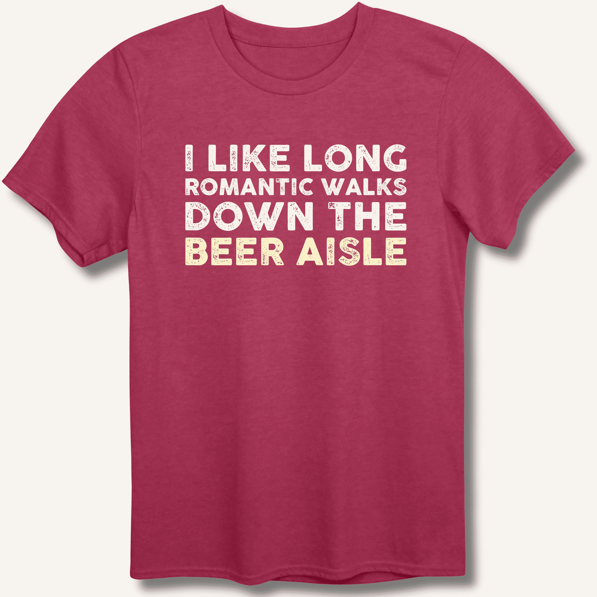 I Like Long Romantic Walks T-Shirt Gift For Bourbon Drinker