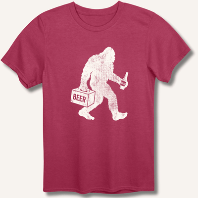 Sasquatch Beer Lover T-Shirt Gift For Bourbon Drinker