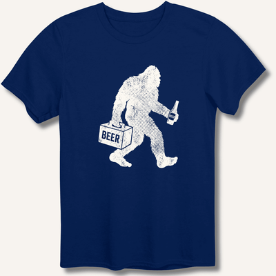 Sasquatch Beer Lover T-Shirt Gift For Bourbon Drinker