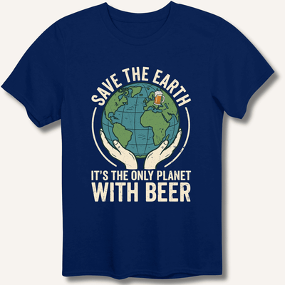 Save The Earth T-Shirt Gift For Bourbon Drinker