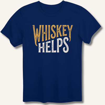 Whiskey Helps T-Shirt Gift For Bourbon Drinker