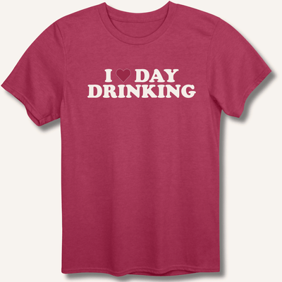 I ❤️ DAY DRINKING T-Shirt Gift For Bourbon Drinker