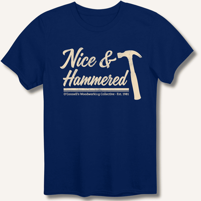 Nice & Hammered T-Shirt Gift For Bourbon Drinker