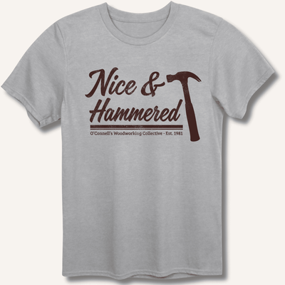 Nice & Hammered T-Shirt Gift For Bourbon Drinker