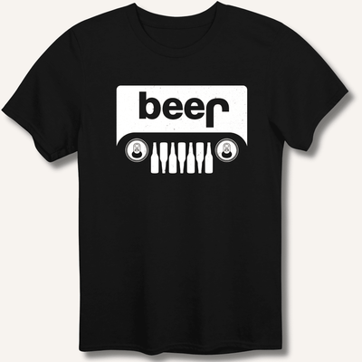 Beer Jeep T-Shirt Gift For Bourbon Drinker