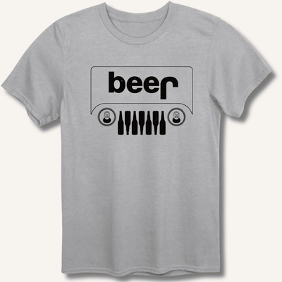 Beer Jeep T-Shirt Gift For Bourbon Drinker