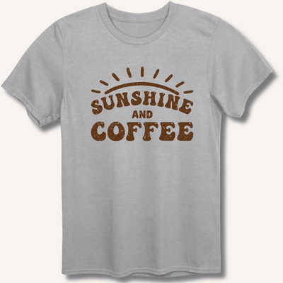 Sunshine and Coffee T-Shirt Gift For Bourbon Drinker