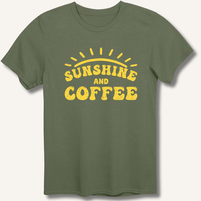Sunshine and Coffee T-Shirt Gift For Bourbon Drinker