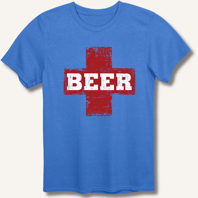 Beer First Aid T-Shirt Gift For Bourbon Drinker
