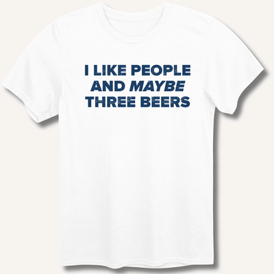 I Like People T-Shirt Gift For Bourbon Drinker