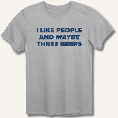 I Like People T-Shirt Gift For Bourbon Drinker