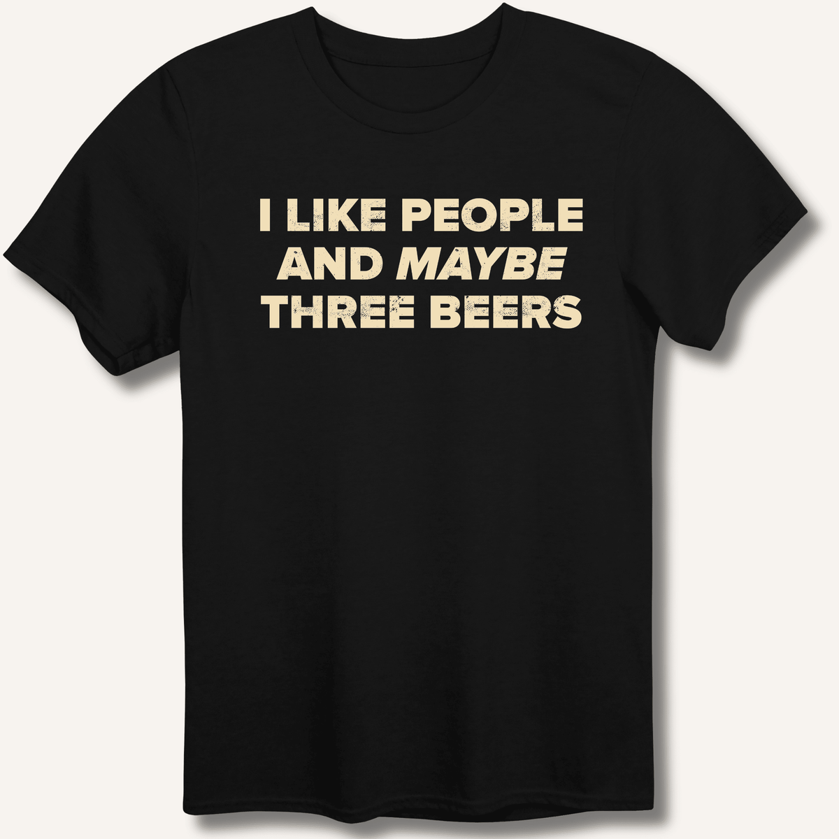 I Like People T-Shirt Gift For Bourbon Drinker