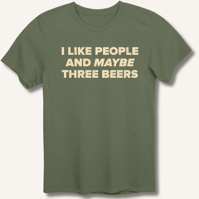 I Like People T-Shirt Gift For Bourbon Drinker