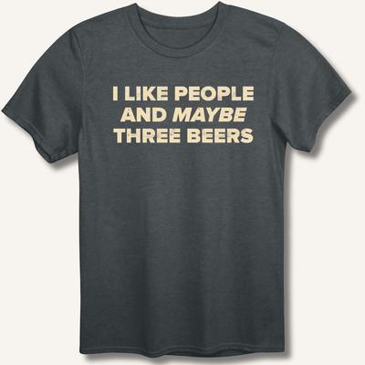 I Like People T-Shirt Gift For Bourbon Drinker