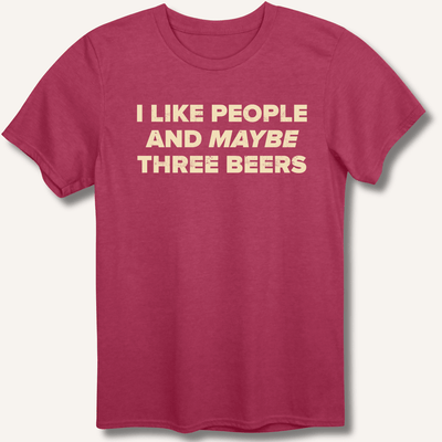 I Like People T-Shirt Gift For Bourbon Drinker