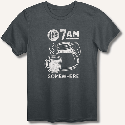 It's 7AM Somewhere T-Shirt Gift For Bourbon Drinker
