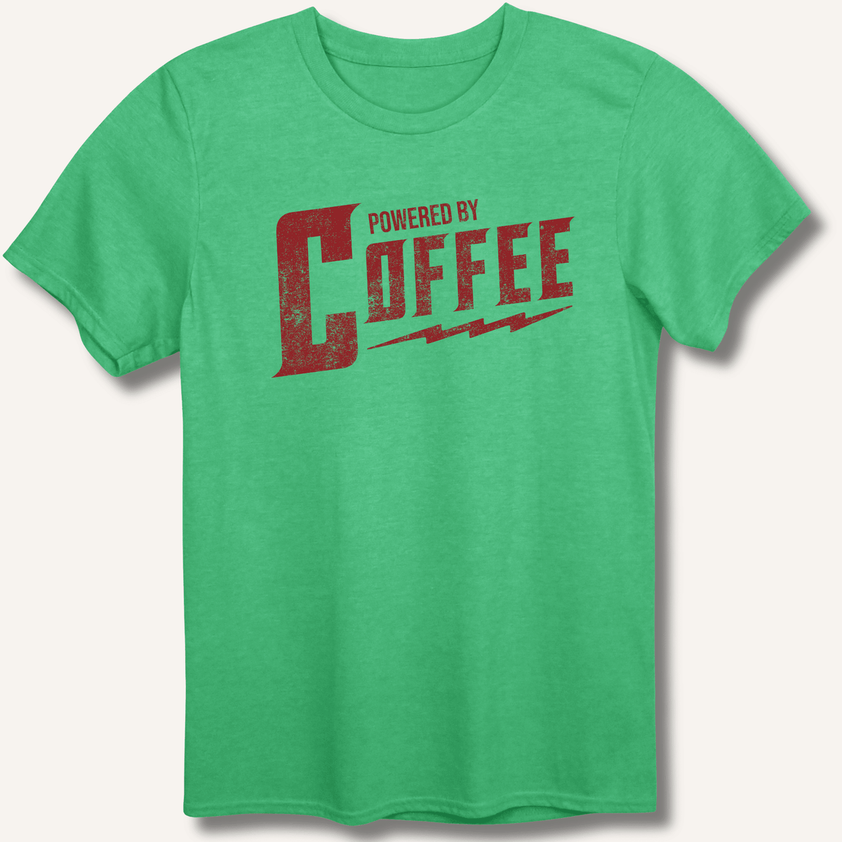 Powered By Coffee T-Shirt Gift For Bourbon Drinker