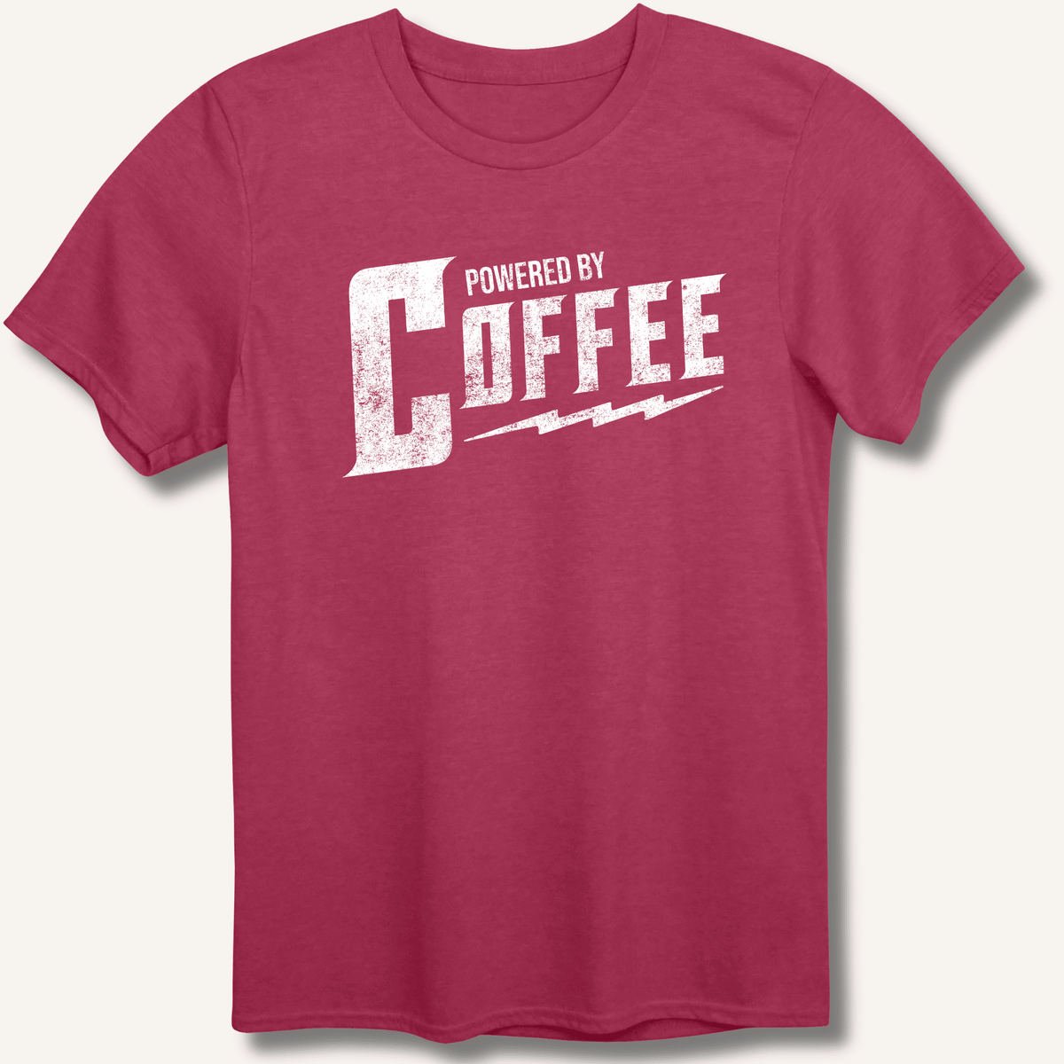 Powered By Coffee T-Shirt Gift For Bourbon Drinker