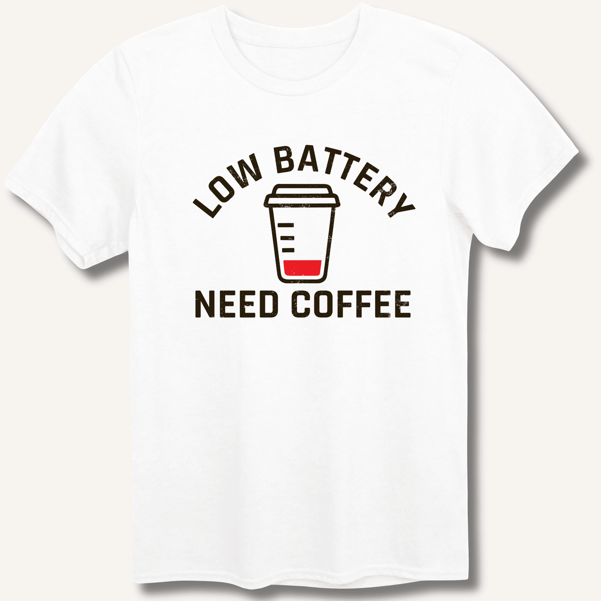 Low Battery T-Shirt Gift For Bourbon Drinker
