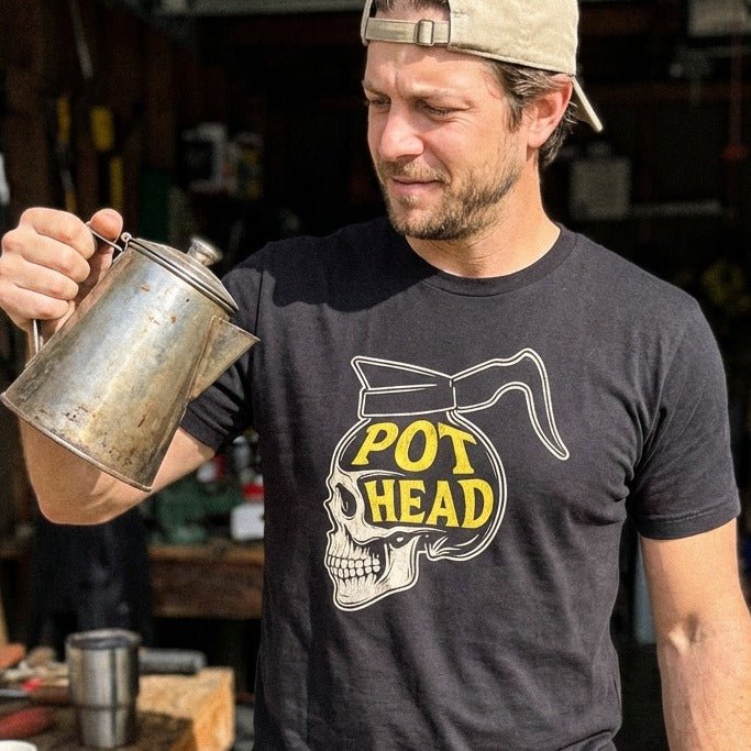 Pot Head T-Shirt Gift For Bourbon Drinker