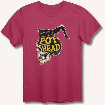 Pot Head T-Shirt Gift For Bourbon Drinker